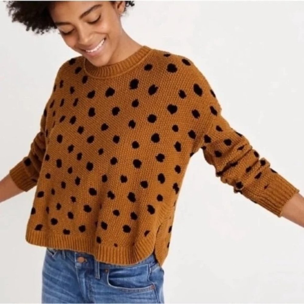 Polka Dot Sweater - Brown and Black